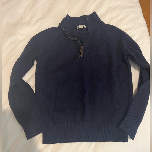 JCrew / Crewcuts boys cotton-cashmere half zip sweater. Size 6-7, Navy. - Picture 2 of 4